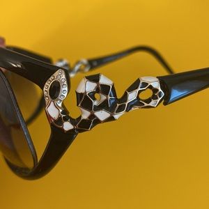 Roberto Cavalli snake detail sunglasses